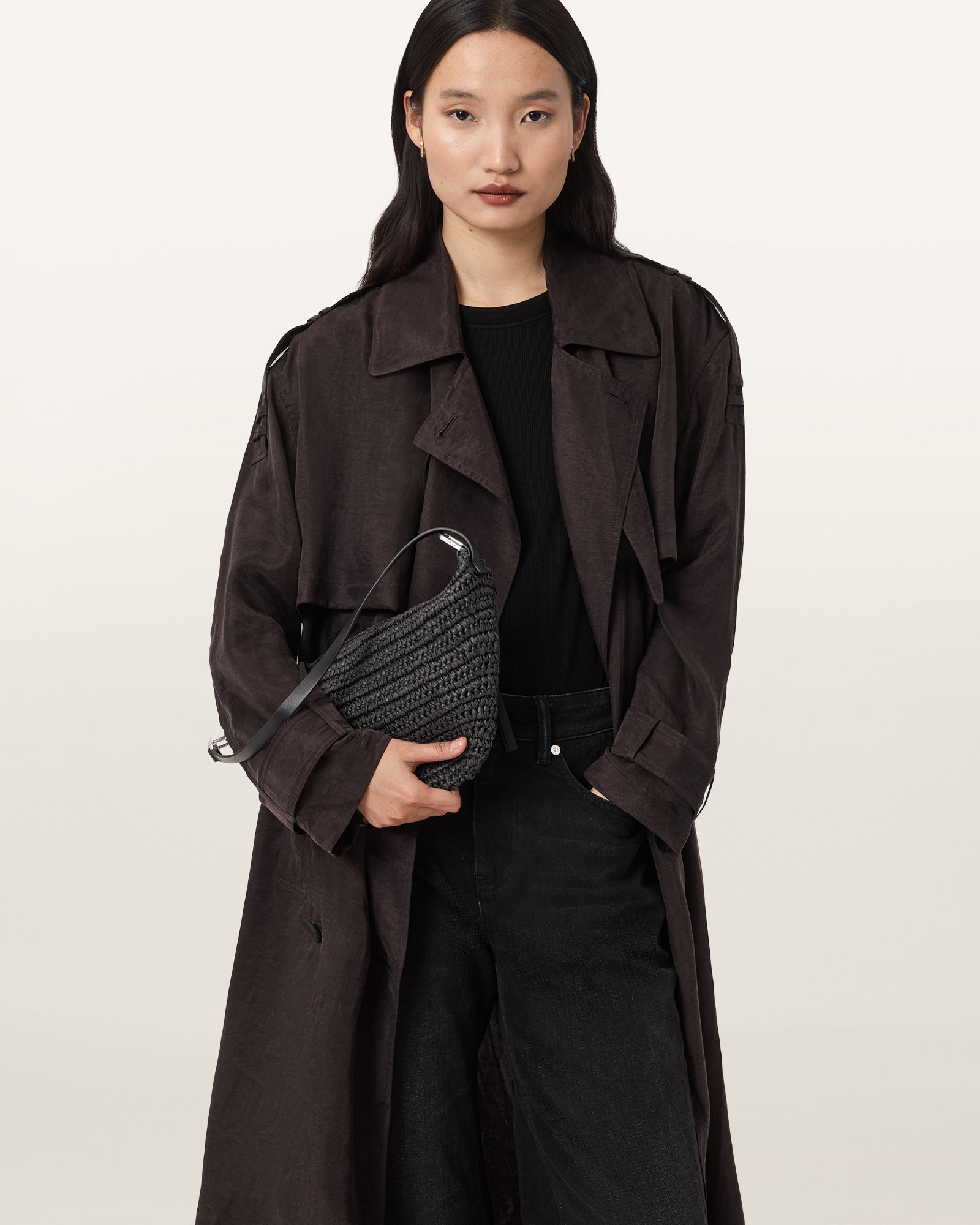 Seashell LUNA MICRO PAPER BAG תיק צד ALLSAINTS