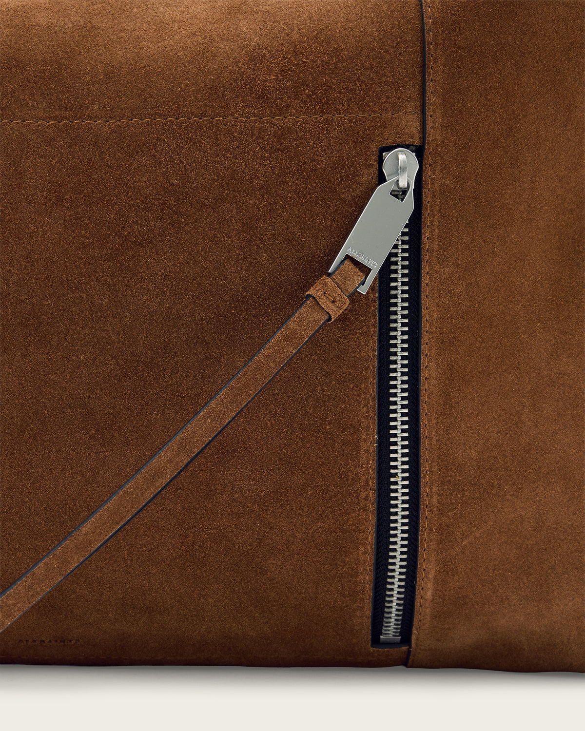 Saddle Brown Alba suede תיק צד לנשים ALLSAINTS