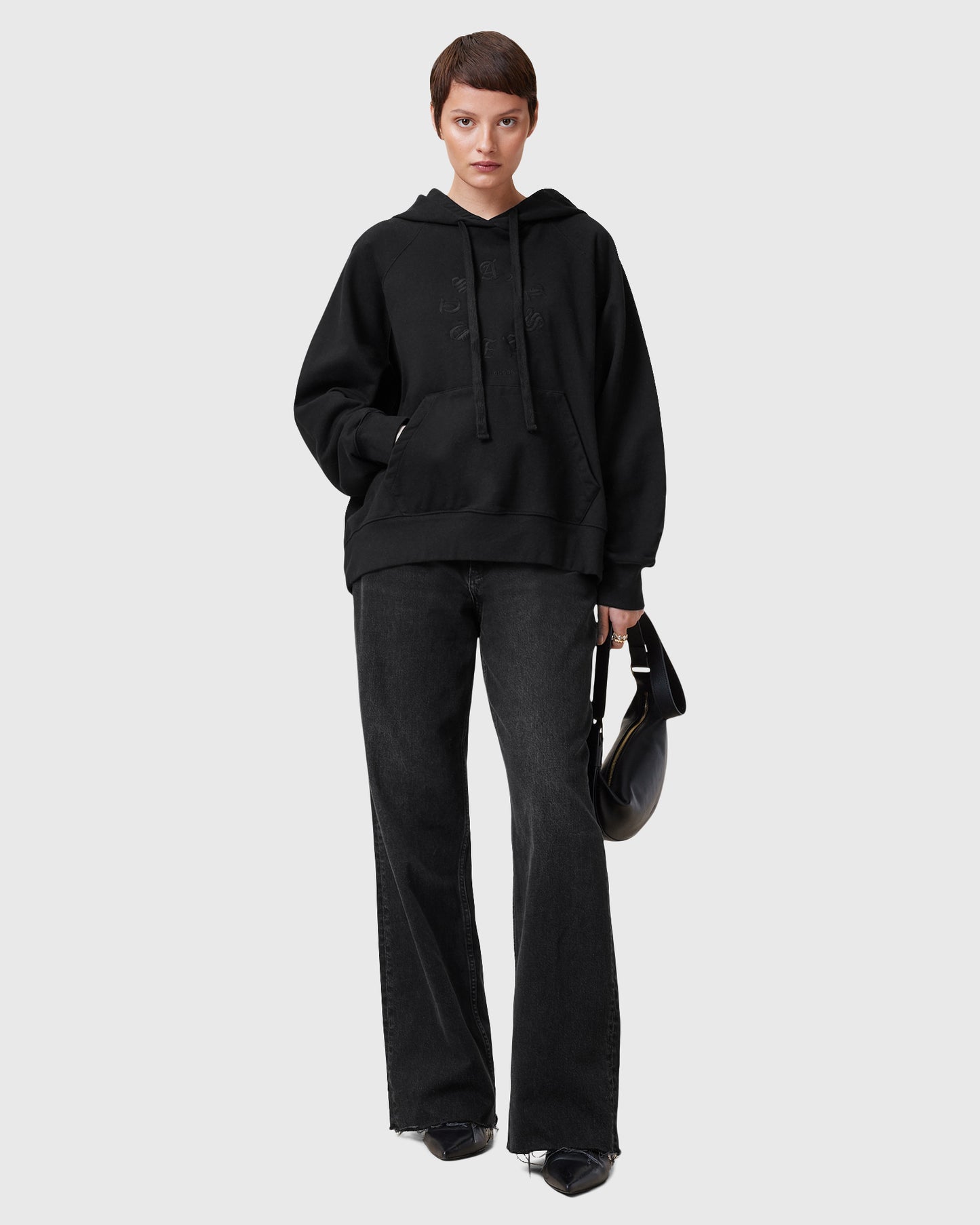 Black קפוצ'ון לנשים Tieroth ALLSAINTS