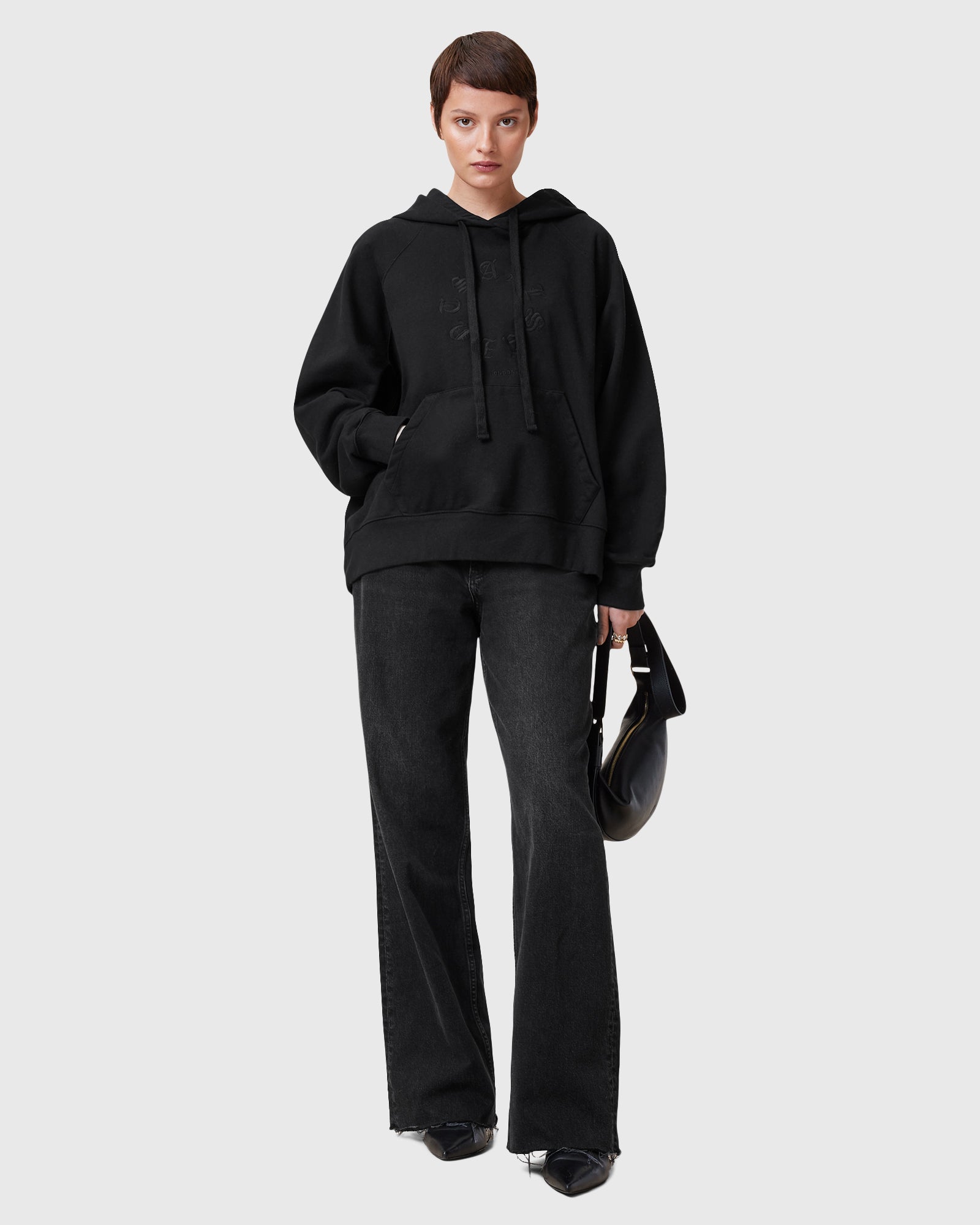 Black קפוצ'ון לנשים Tieroth ALLSAINTS