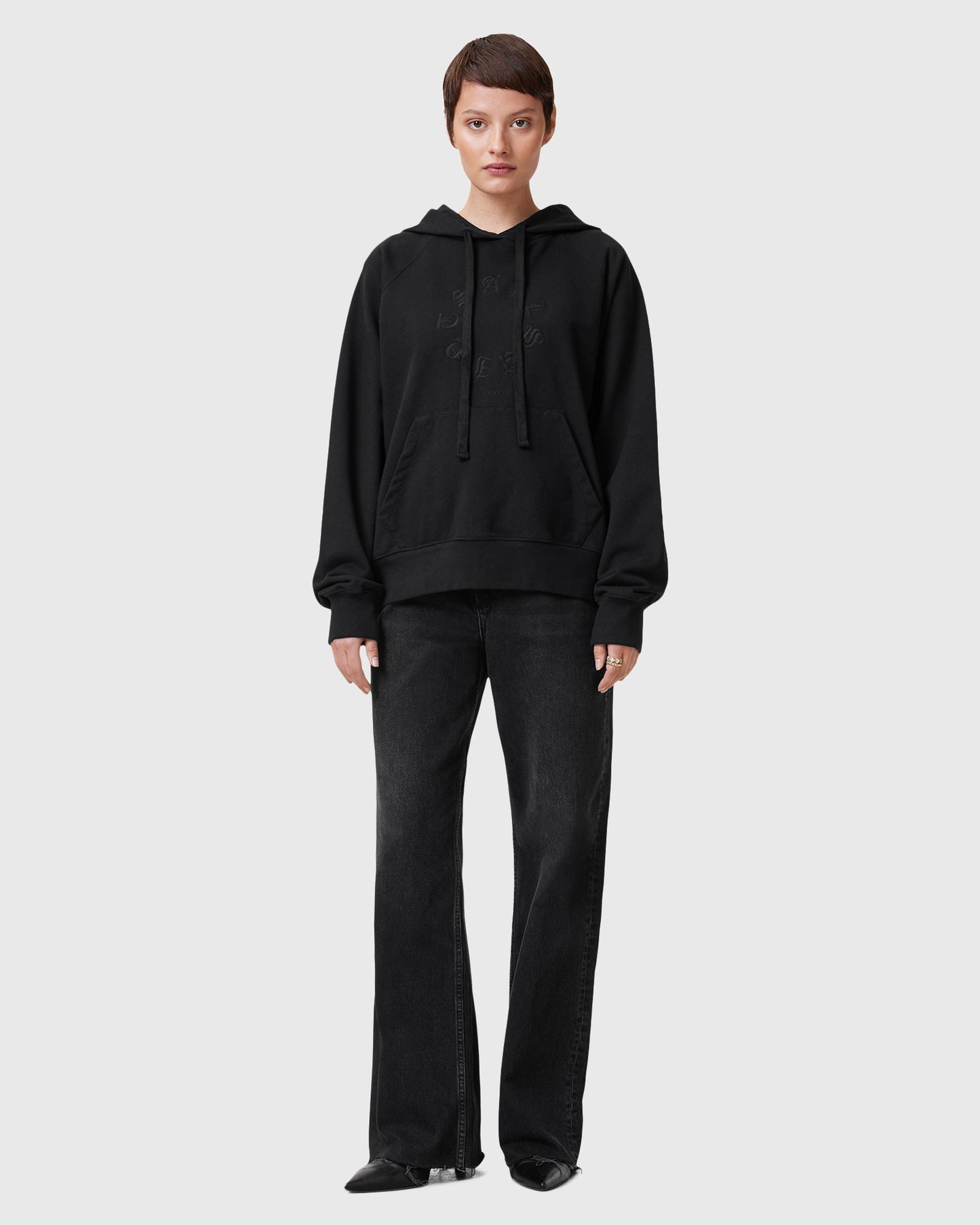 Black קפוצ'ון לנשים Tieroth ALLSAINTS