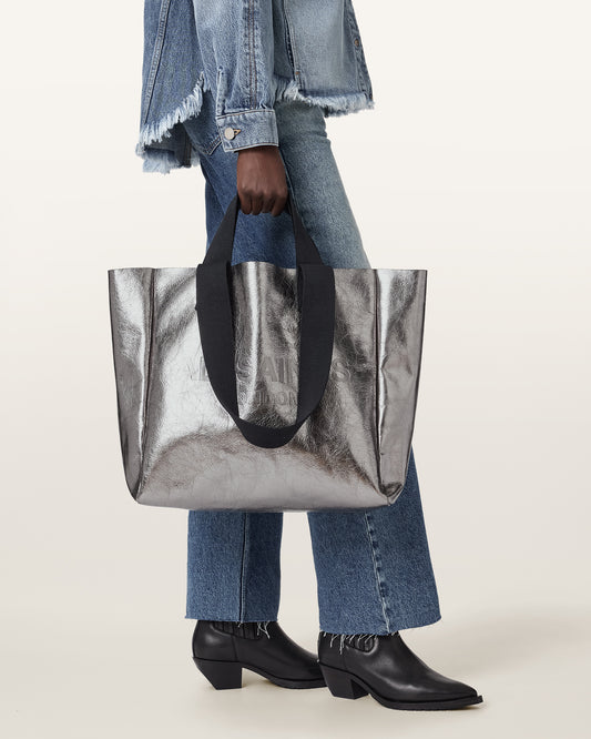 Seashell תיק צד מטאלי לנשים  Izzy Leather ALLSAINTS