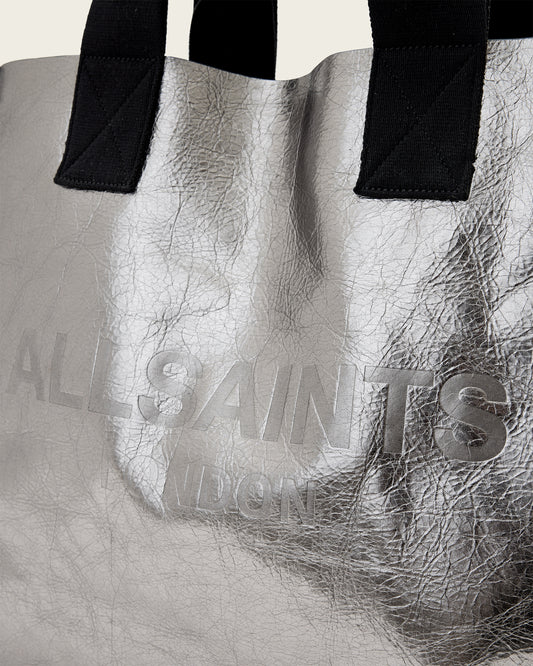 Dark Gray תיק צד מטאלי לנשים  Izzy Leather ALLSAINTS