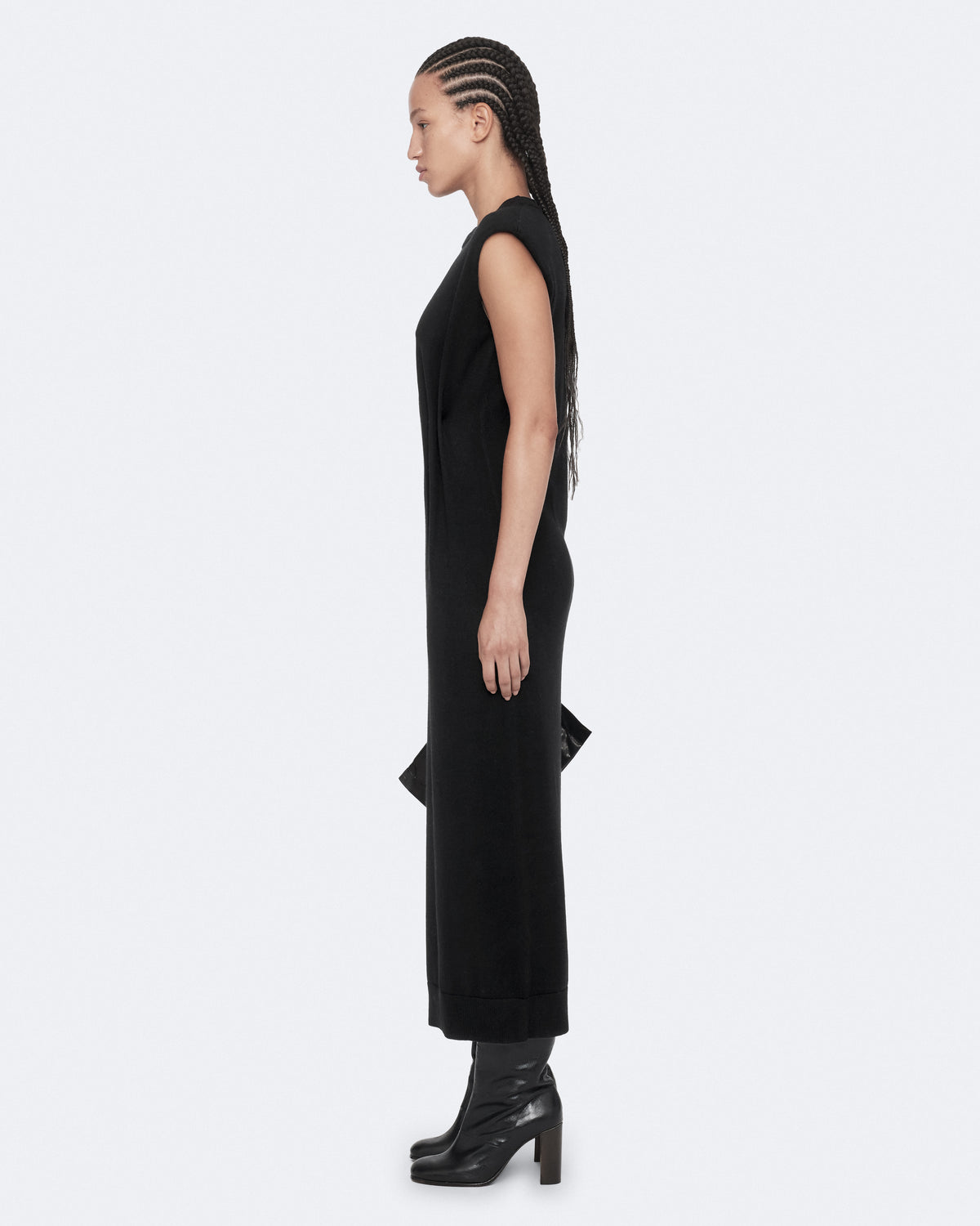 White Smoke Kayla merino dress שמלת מקסי לנשים ALLSAINTS