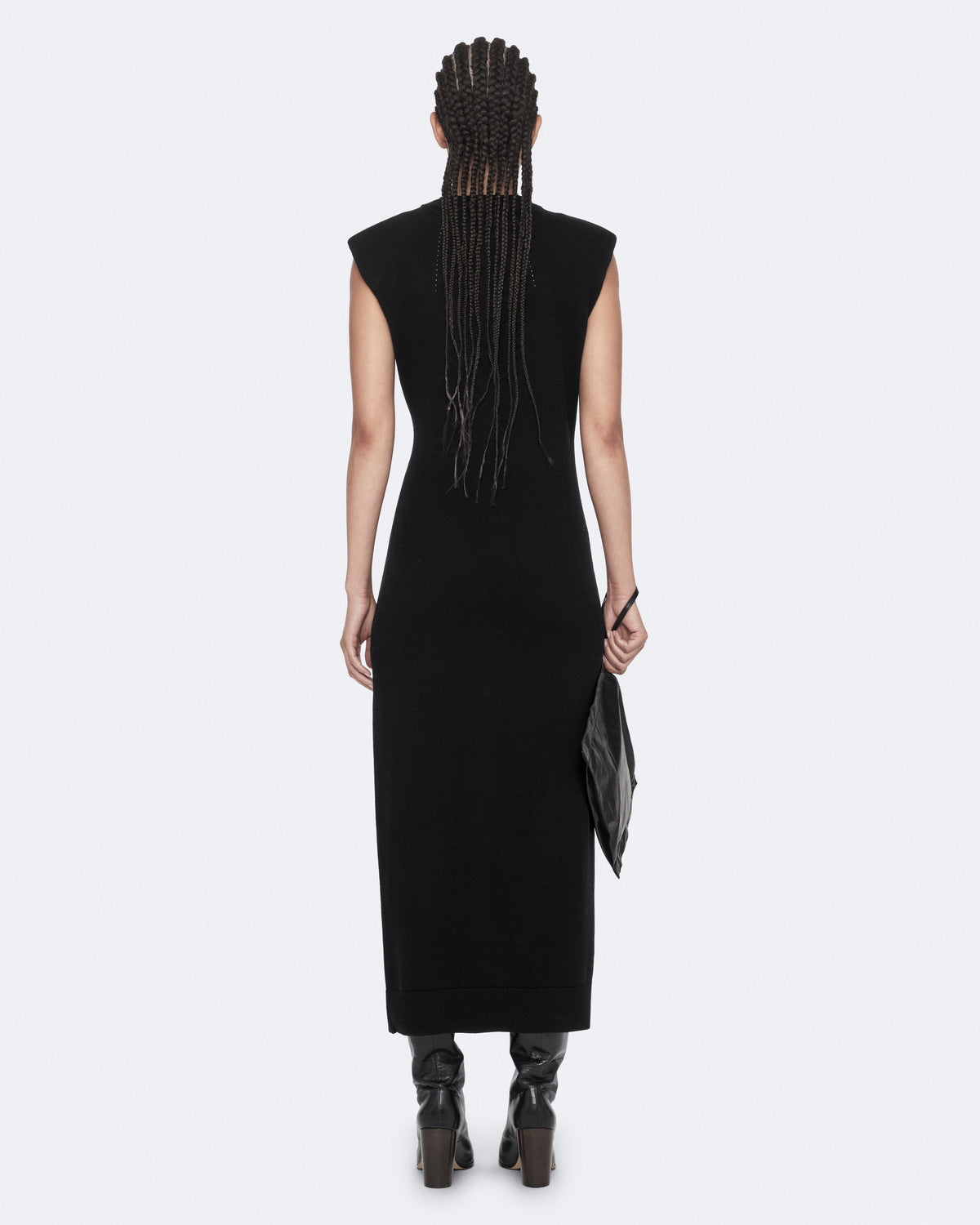 Black Kayla merino dress שמלת מקסי לנשים ALLSAINTS