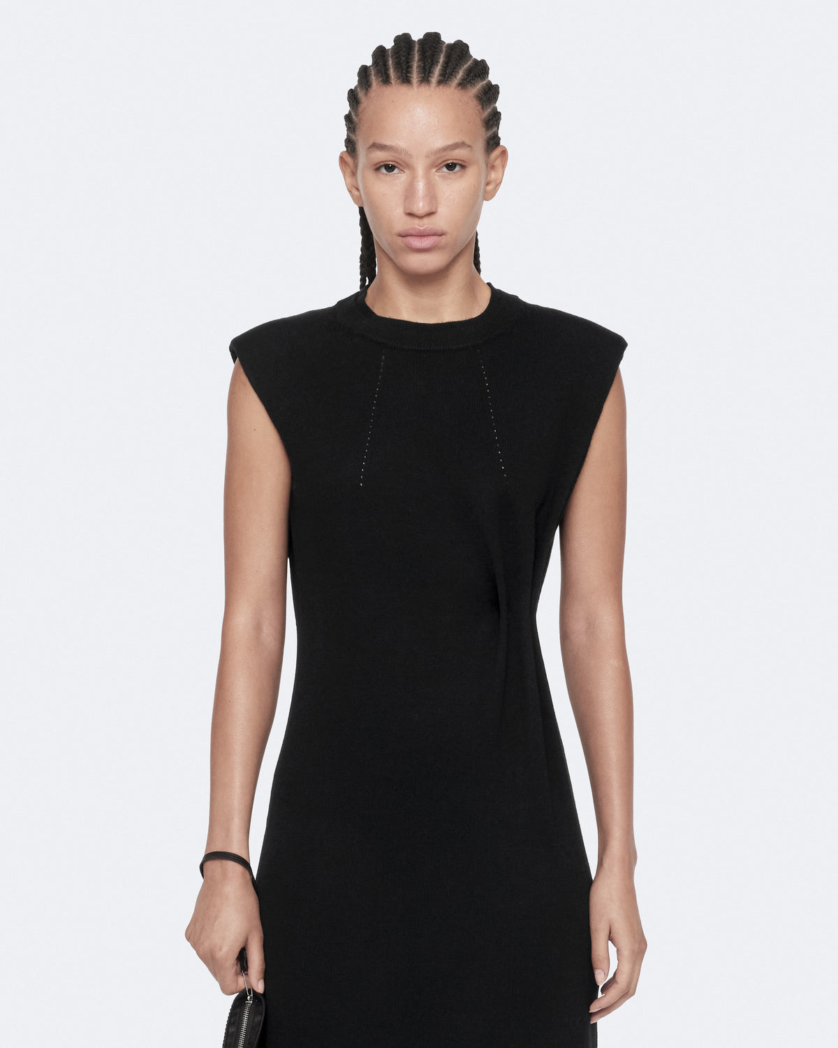 Black Kayla merino dress שמלת מקסי לנשים ALLSAINTS