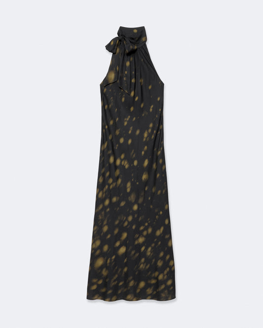 Dark Slate Gray שמלת מקסי בהדפס חיות לנשים Beril ALLSAINTS