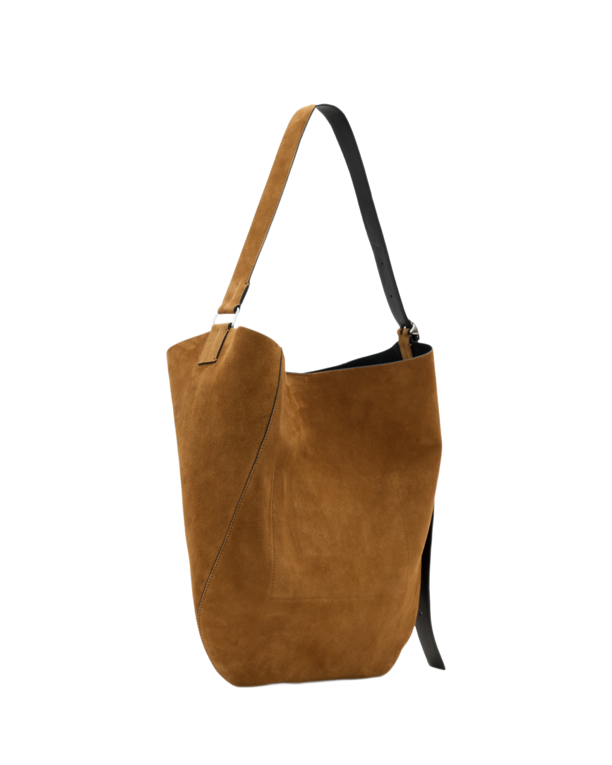 Black Esme suede hobo bag תיק צד לנשים ALLSAINTS