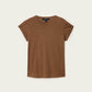 Dark Olive Green טי שירט קצרה עם צווארון עגול לנשים Anna ALLSAINTS
