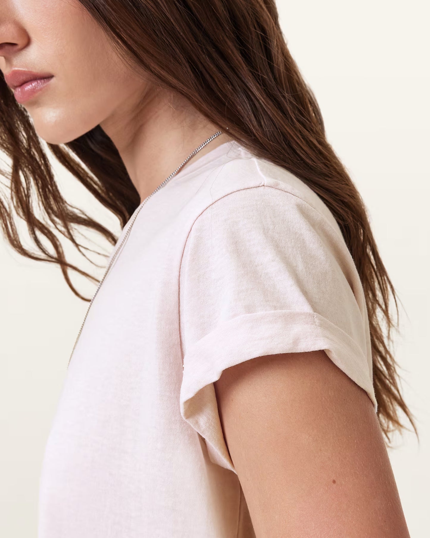 Light Gray טי-שירט קצרה לנשים Anna ALLSAINTS