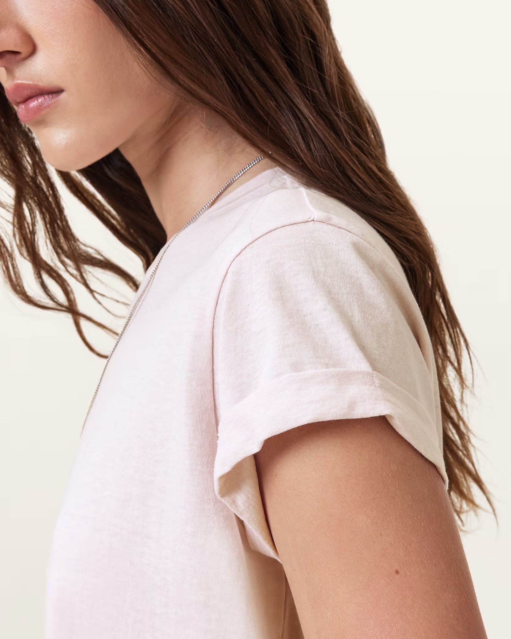 Light Gray טי-שירט קצרה לנשים Anna ALLSAINTS