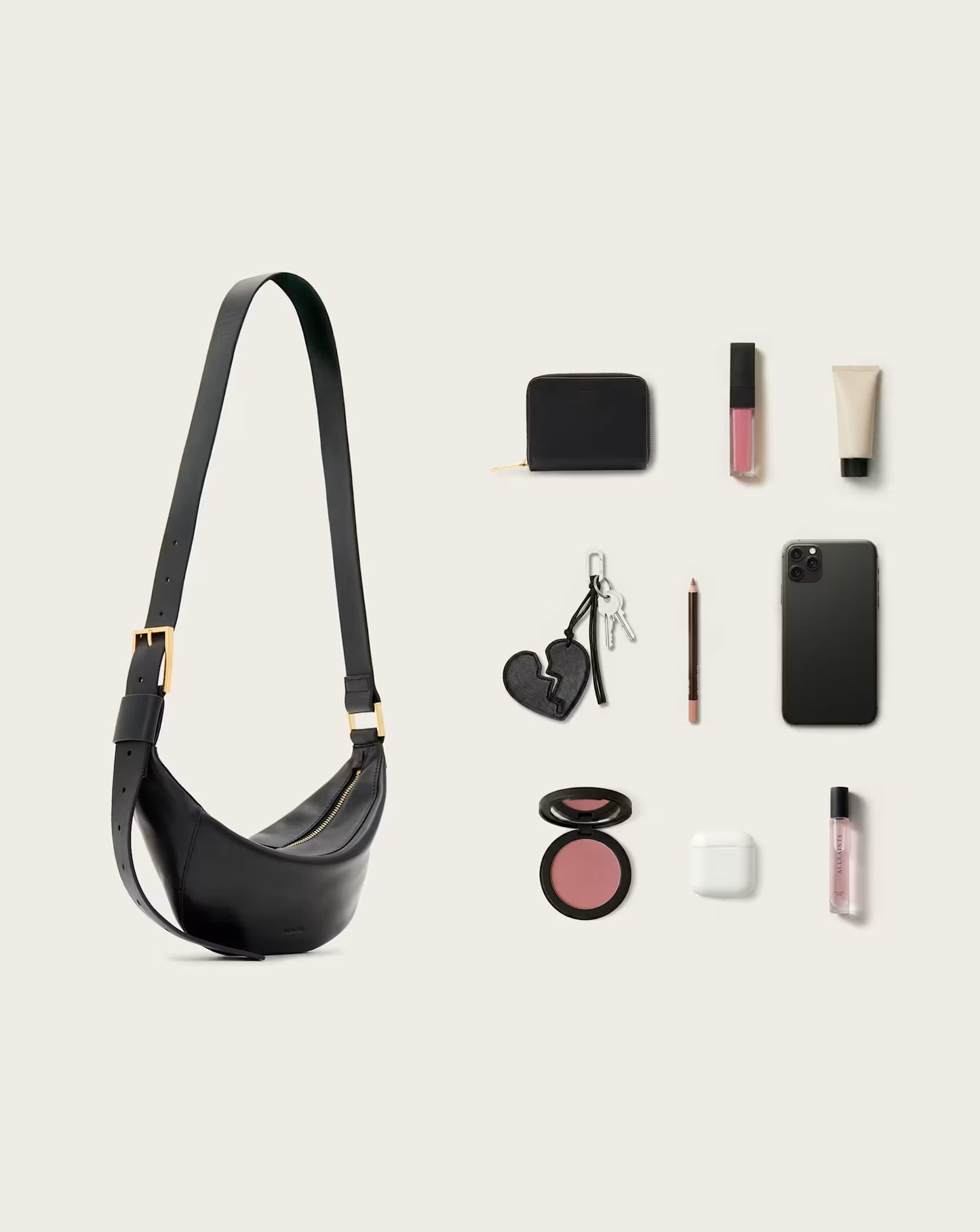 תיק צד לנשים Luna Slouchy Leather Crossbody