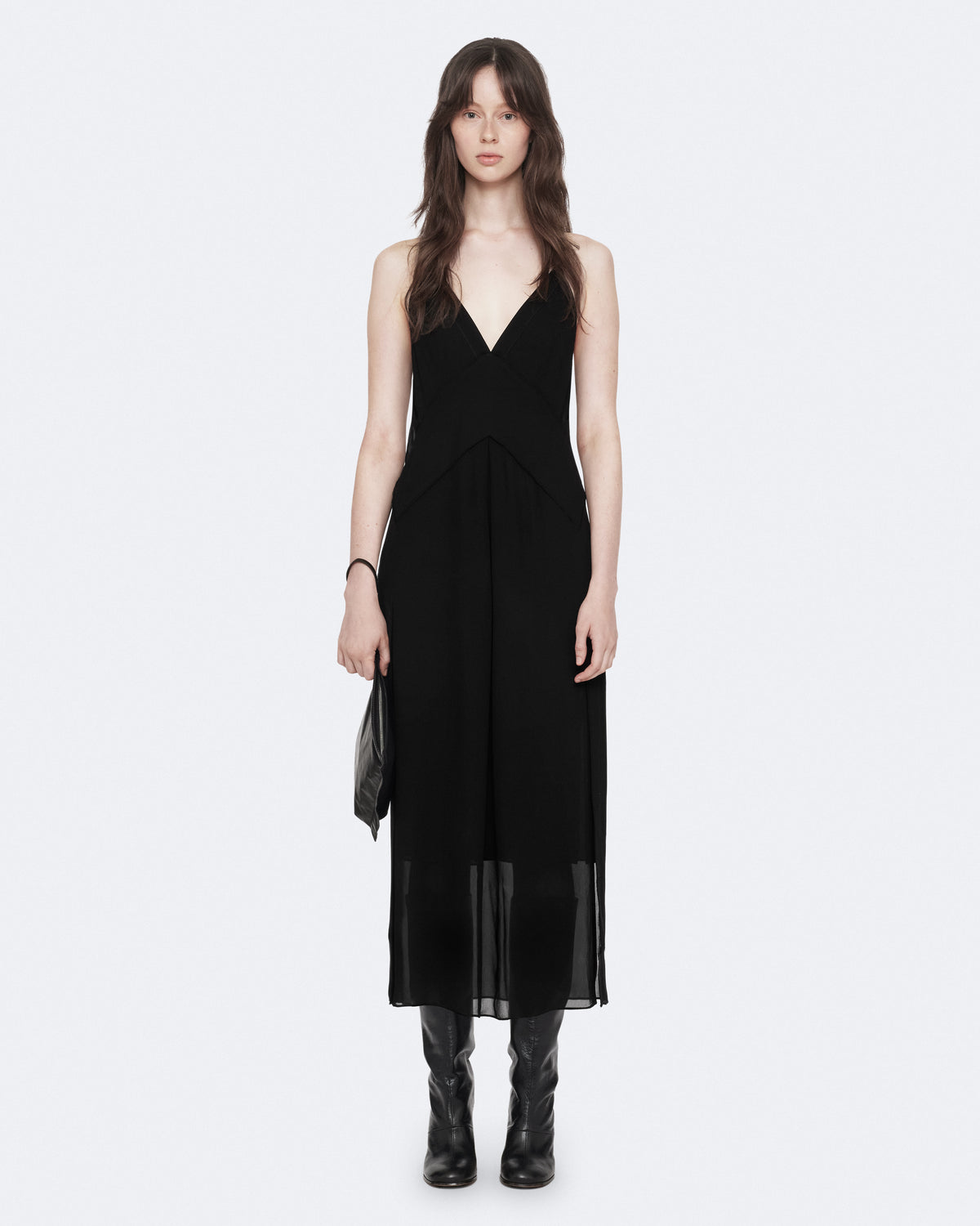 Black שמלת מידי לנשים Fawn ALLSAINTS