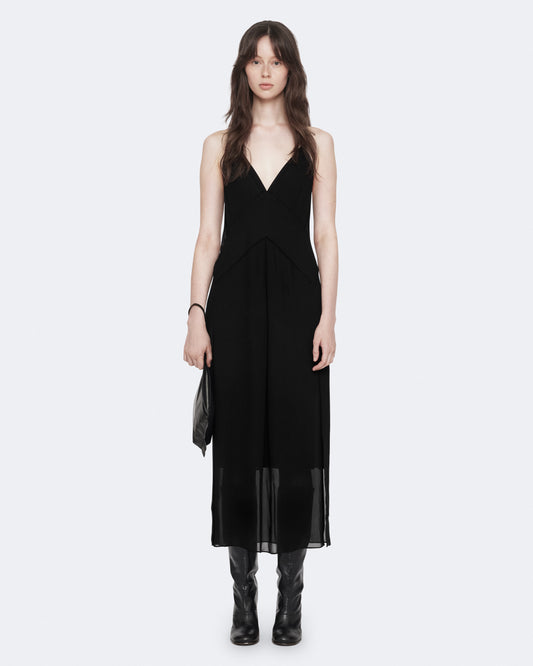 Black שמלת מידי לנשים Fawn ALLSAINTS