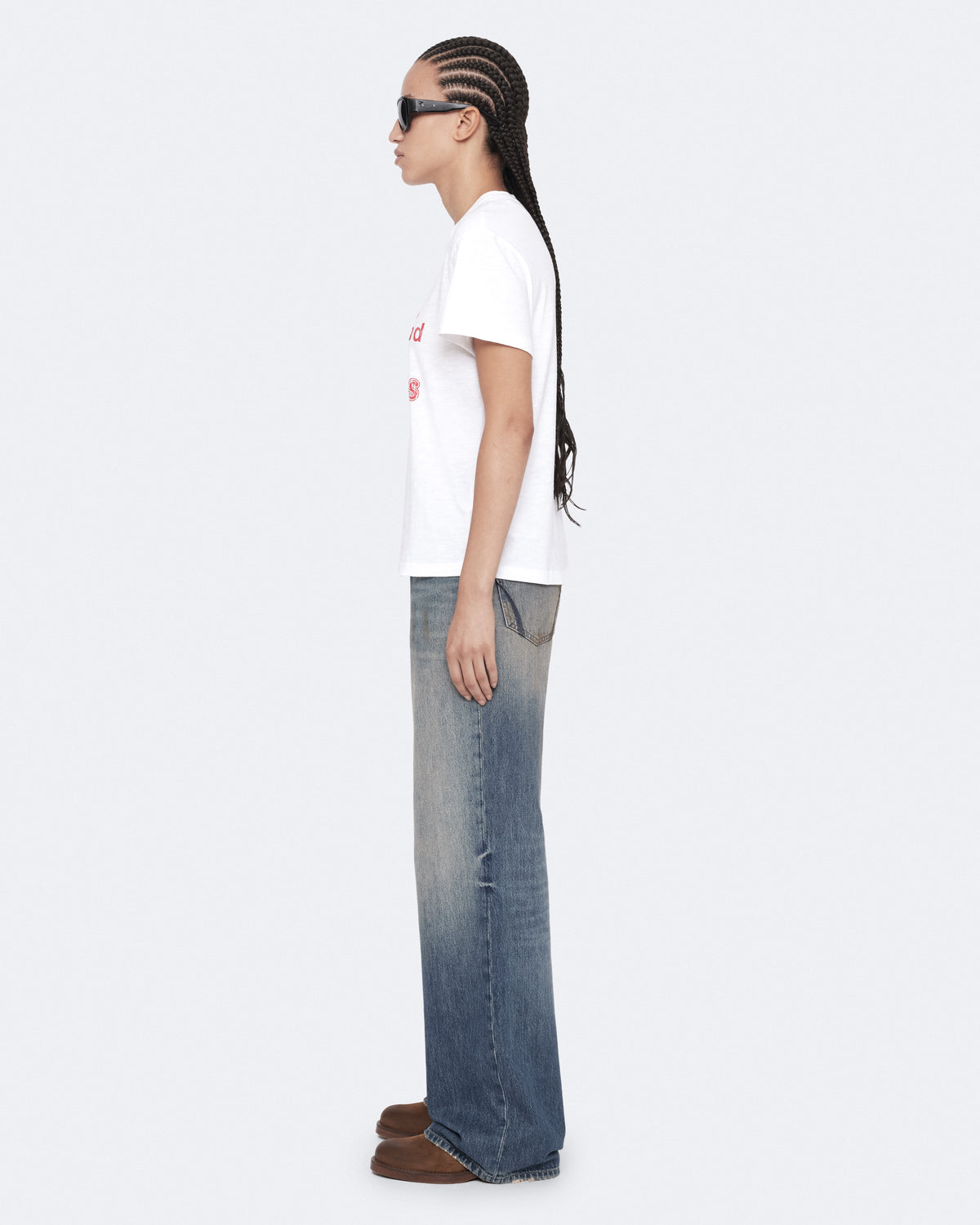 White Smoke טי שירט קצרה לנשים Chippy ALLSAINTS