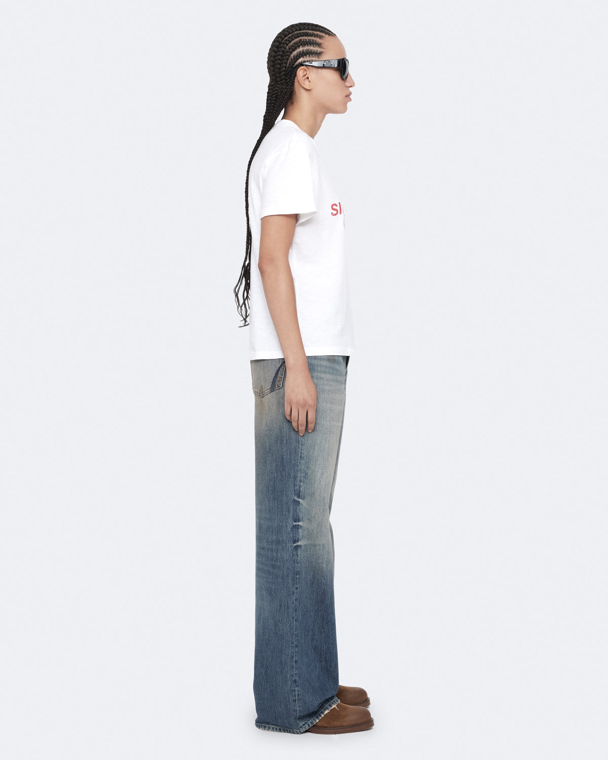 White Smoke טי שירט קצרה לנשים Chippy ALLSAINTS