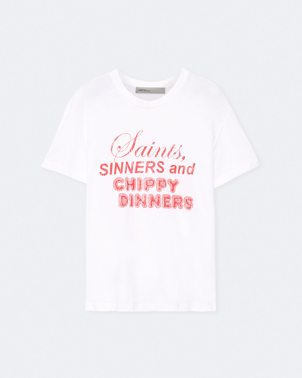 White Smoke טי שירט קצרה לנשים Chippy ALLSAINTS