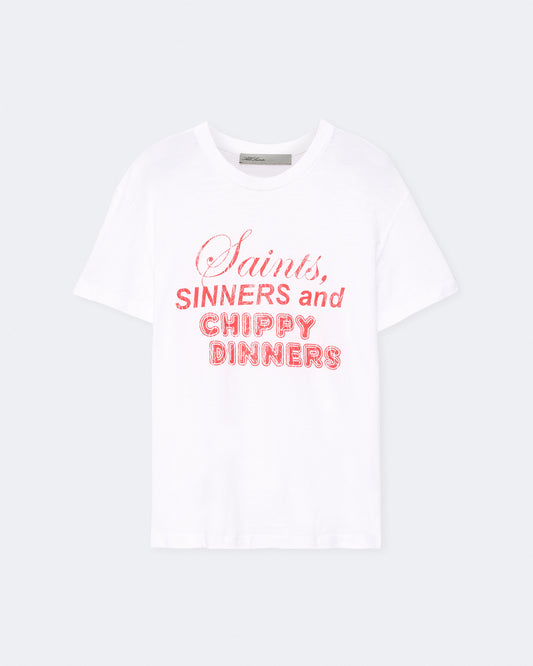 White Smoke טי שירט קצרה לנשים Chippy ALLSAINTS