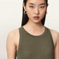 Dark Olive Green גופיה עם צווארון עגול לנשים Rina ALLSAINTS