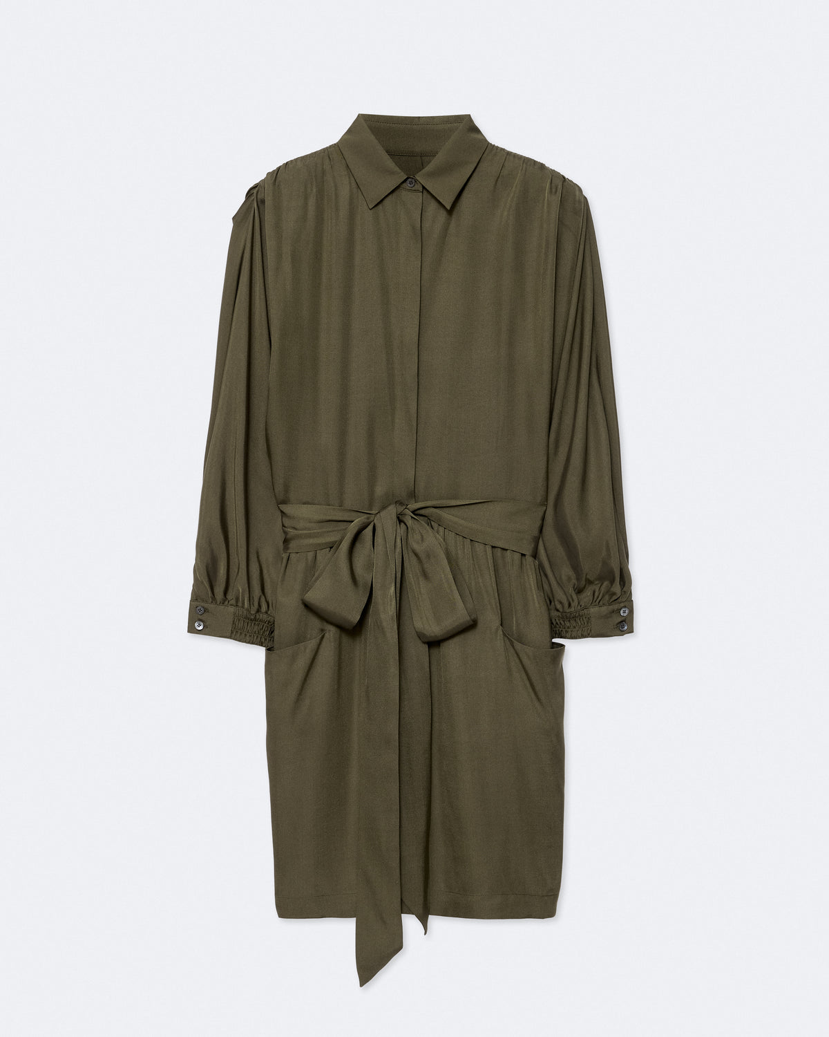 Dark Olive Green שמלת מיני לנשים Noora ALLSAINTS