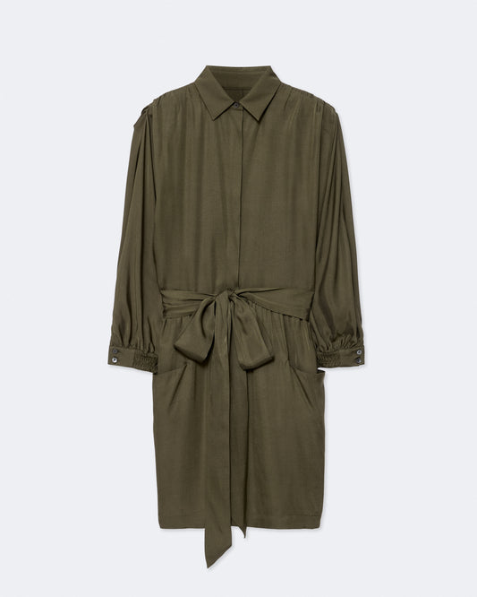 Dark Olive Green שמלת מיני לנשים Noora ALLSAINTS