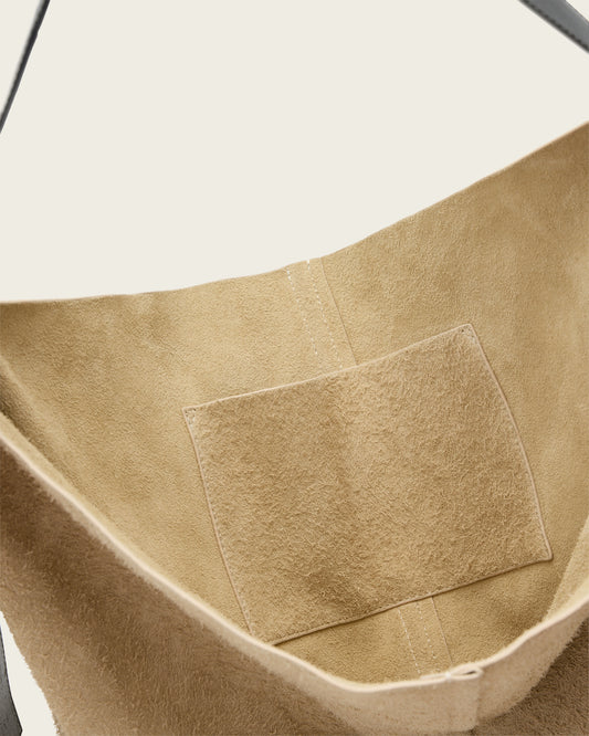 Lavender ASHA SUEDE SHLDR BAG תיק צד ALLSAINTS