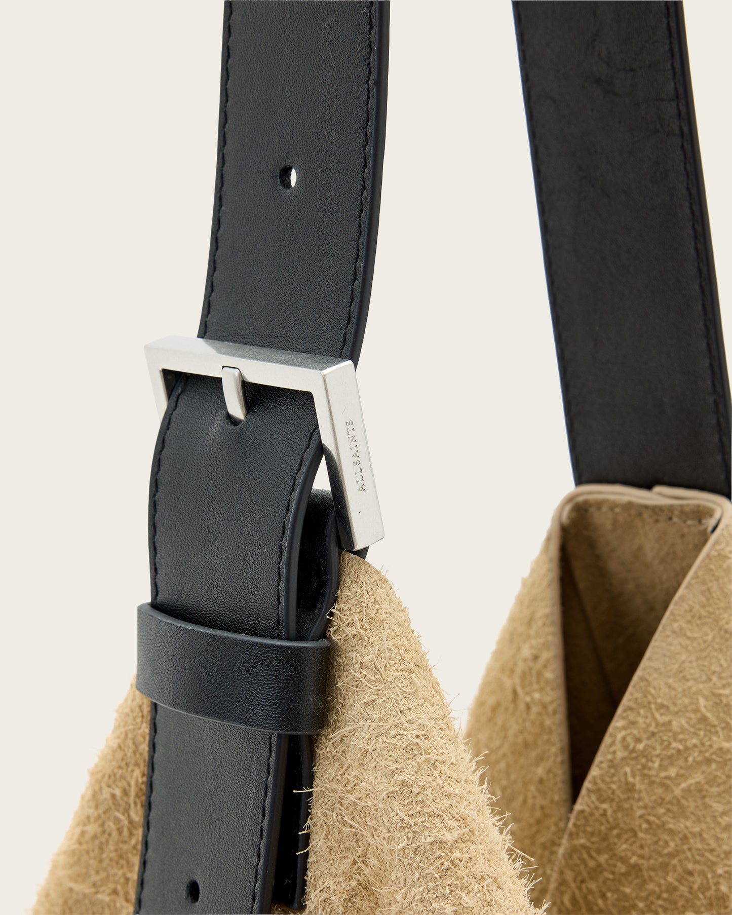 Lavender ASHA SUEDE SHLDR BAG תיק צד ALLSAINTS