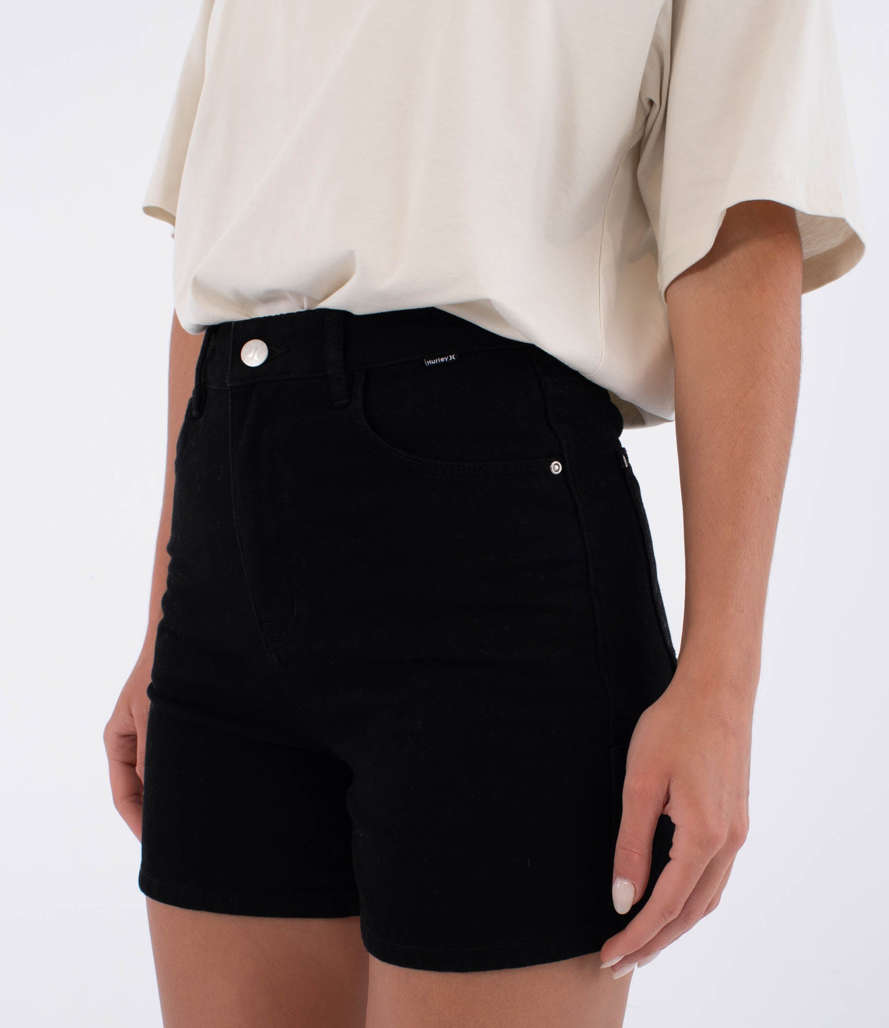 Black ברמודת ג׳ינס לנשים Carpenter Denim HURLEY