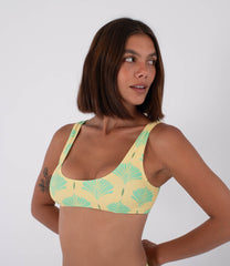 Light Gray בגד ים חלק עליון לנשים Macadamia Swim Top HURLEY