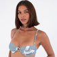 White Smoke בגד ים חלק עליון לנשים Swimwear Top HURLEY