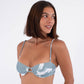 White Smoke בגד ים חלק עליון לנשים Swimwear Top HURLEY