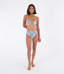 White Smoke בגד ים חלק עליון לנשים Swimwear Top HURLEY