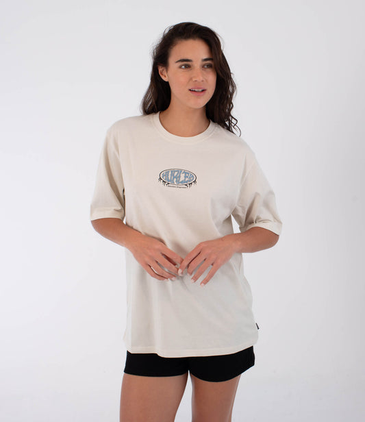 Light Gray טי שירט קצרה לנשים Urban Tide Hurley HURLEY