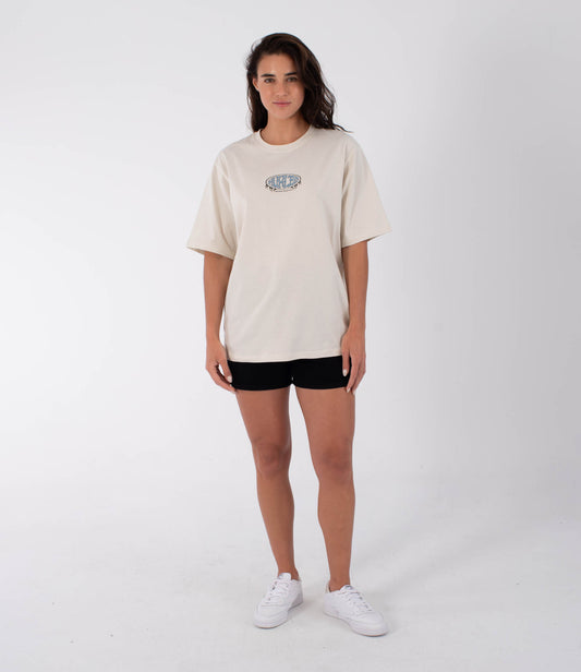 Gray טי שירט קצרה לנשים Urban Tide Hurley HURLEY