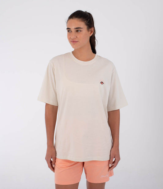 Light Gray טי שירט קצרה לנשים Urban Tide Medusa HURLEY