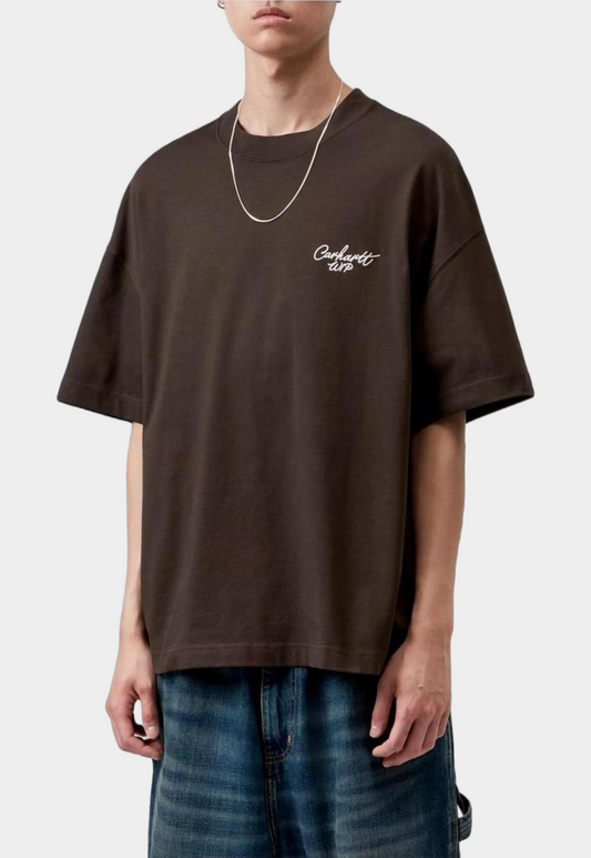Lavender טי שירט קצרה גברים S/S Signature Script CARHARTT WIP