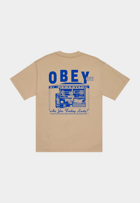 Lavender OBEY NEWSTAND טי שירט קצרה OBEY