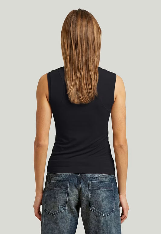 Light Gray גופיה לנשים 2ND Skin Mock T G STAR