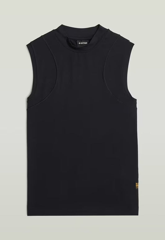 Black גופיה לנשים 2ND Skin Mock T G STAR