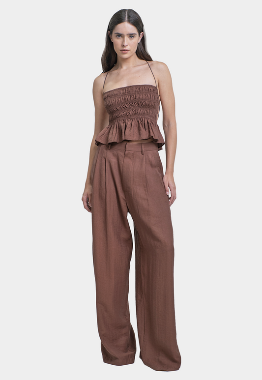 מכנסי פשתן מחויטים לנשים Hedi