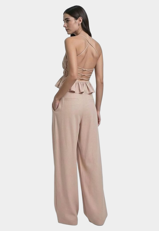 מכנסי פשתן מחויטים לנשים Hedi