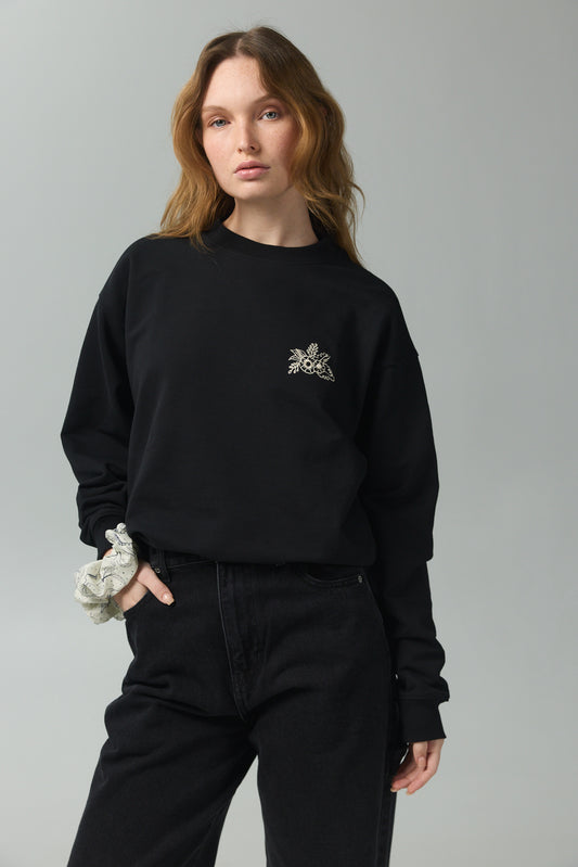 Black THE UNSTOPPABLE CREWNECK סווטשירט HERSTORY