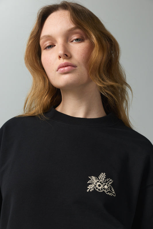 Black THE UNSTOPPABLE CREWNECK סווטשירט HERSTORY