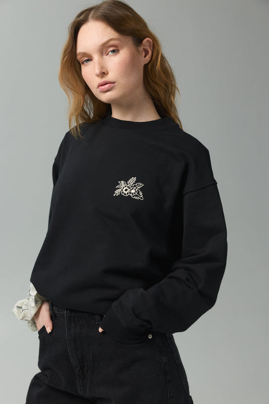 Black THE UNSTOPPABLE CREWNECK סווטשירט HERSTORY