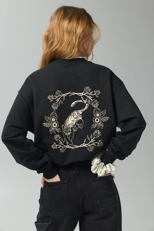 Black THE UNSTOPPABLE CREWNECK סווטשירט HERSTORY