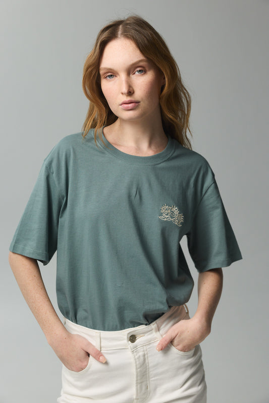 Dark Gray THE SPEAK UP TEE טי שירט קצרה HERSTORY