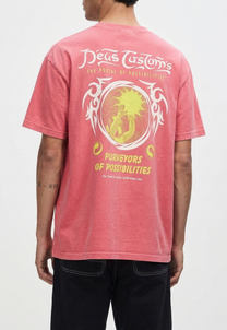 Lavender חולצת טי שירט קצרה לגברים Out Of Reach Tee Anthracite DEUS EX MACHINA