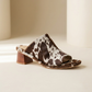 Light Gray נעלי עקב עור לנשים Terra Mules LAX