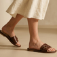 Rosy Brown כפכפי עור לנשים Pardes Slides LAX