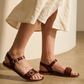 Light Gray סנדלי עור לנשים Pardes Slides LAX
